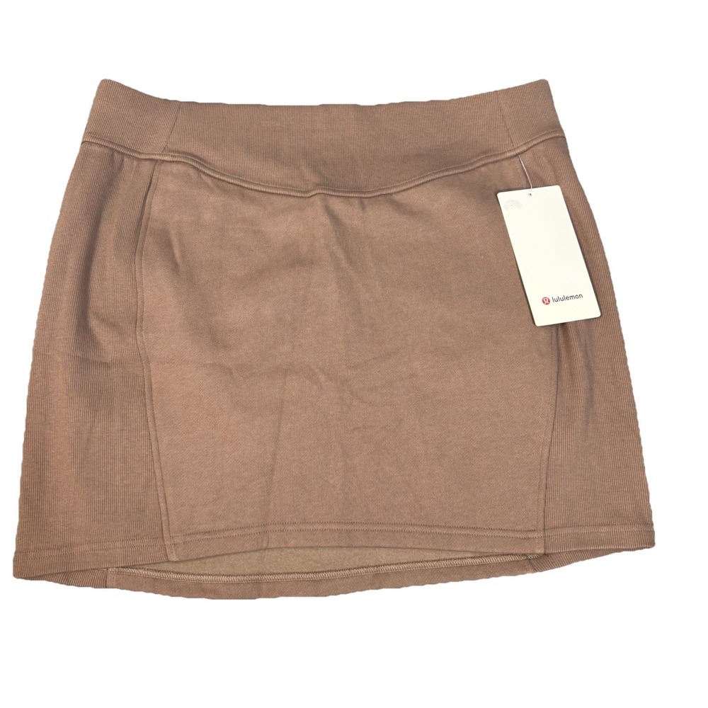 Lululemon Scuba HR Mini Skirt Large‎ Brown Above Knee NWT Athleisure Sport
